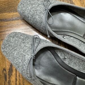 Gray Zara flats with Bow Detail